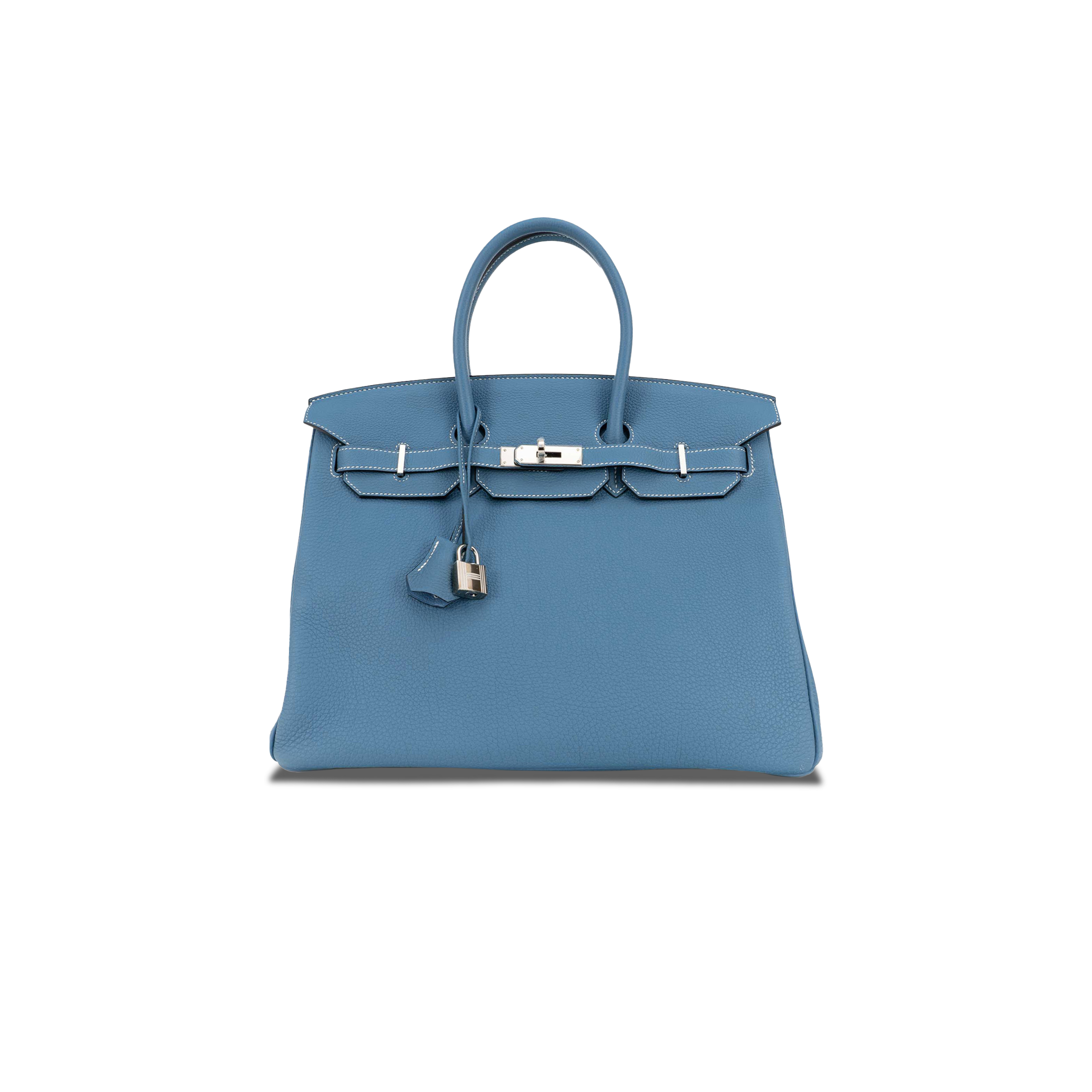 HERMÈS BIRKIN 35 TOGO BLUE JEAN SILVER BUCKLE BAG H028369CK75 (35*25*19cm)